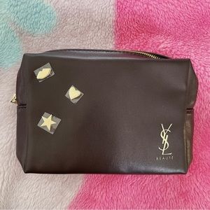 YVES SAINT LAURENT mini brown cosmetic pouch💖